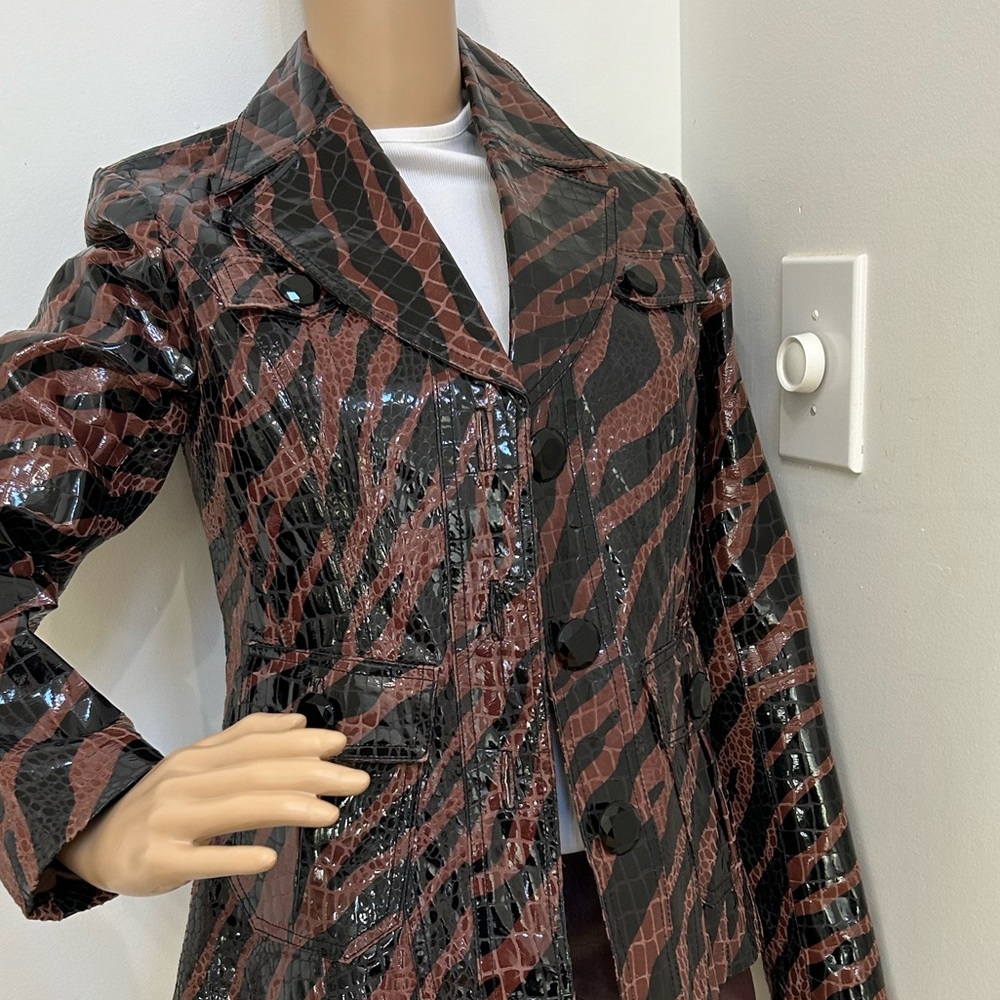 Fabulous Print 100% Leather Jacket - NWT!